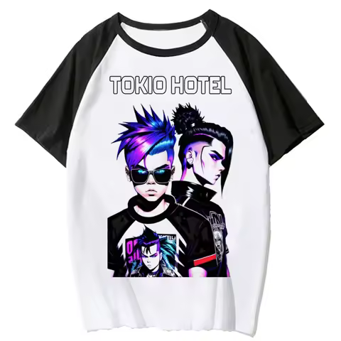 Tokio Hotel T-Shirts Rock Band 3D Print Streetwear Men Women Fashion Oversized Short Sleeve T Shirt 