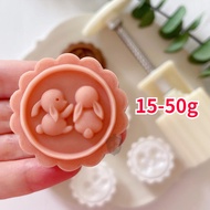 Mini Mooncake Mould Rabbit 15g 20g Moon Cake Mold 50g Cute Cartoon Jelly Cookie Biscuit Molder Flowe