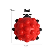 Pop It Stress Ball Model Ladybug Sucker 3D Squishy Fidget Toy Kumbang Kepik Mainan Penghilang Stress