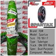 FDR Spartax Ring 17 Tubetype All Size (Dual Purpose) Ban Motor Bebek NON TUBLES (Pilih Ukuran)