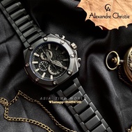 *Ready Stock*ORIGINAL Alexandre Christie 9601MCBEPBA Quartz Black Stainless Steel Chronograph Men’s Watch