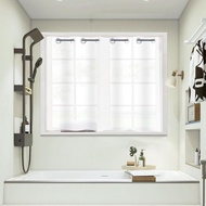 Plastic Frosted PEVA Bathroom Window Curtain, No Hook Needed Narrow Short Peva Privacy Shower Curtai