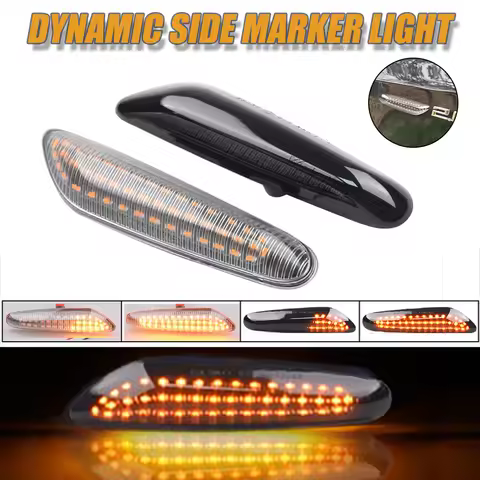 Upgrade Dynamic LED Fender Light Side Marker For BMW 1 3 5 serie E46 E60 E61 E81 E82 E87 E88 E90 E91