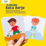 Flash Card Mengenal Kata Kerja Kartu Terapi Wicara Kosa Kata Anak