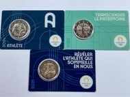 2024巴黎奧運 官方紀念幣 2歐元 法國 卡裝 Paris 2024 運動賽事 周邊 收藏品 紀念品 巴黎聖母院