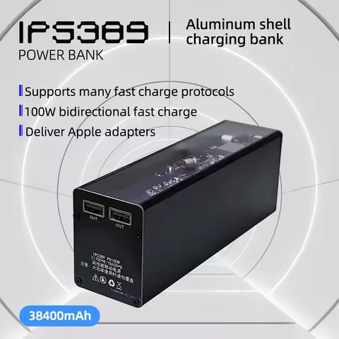 PD100W DIY Power Bank Case Aluminum Shell 40000mah 21700 18650 No Battery No Welding Charge Phone La