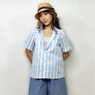 PORTLAND เสื้อเชิ้ตแขนสั้นลายริ้ว / Striped Hawaii Shirt (Blue)