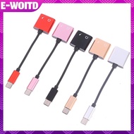 E-WOITD 2 in 1 Type C Headphone Audio Splitter Adapter USB C To 3.5mm Charging Converter For Xiaomi 