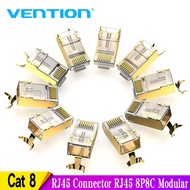 Vention RJ45 Connector Cat8 RJ45 8P8C Modular Ethernet Cable Cat 8 FTP Head Plug Gold Plated RJ45 Cr