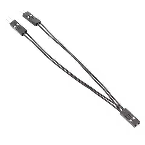Dupont Terminal Wire 2.54mm 1 Female To 2 Male Jumper Splitter 10cm 2 Pins for PC Motherboard Power 