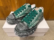 Maison MIHARA YASUHIRO PETERSON23 ORIGINAL SOLE FADED EFFECT LEATHER LOW-TOP SNEAKERS#A14FW722#42#20
