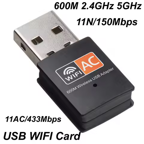 150m/300m/600mbps 2.4GHz+5GHz Dual Band USB Wifi Adapter Wireless Network Card Wireless USB WiFi Ada