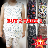 BUY2TAKE1 (3set) PLUS SIZE Sando Tops tokong Terno Set terno for adult pambahay pantulog adult terno