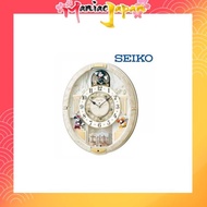 [Direct from Japan] Seiko Clock Wall Clock Mickey Mouse Radio Wave Analog Karakuri 12 Songs Melody Rotating Decoration Mickey &amp; Friends Disney Time Disney Time Disney Time White Marble Pattern FW580W SEIKO