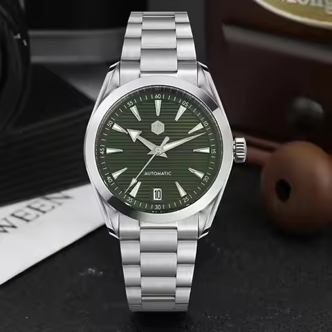 San Martin 38mm Chronometer Men's Watch SN0113W V3 PT5000 Automatic Movement Sapphire BGW9 Night Lig