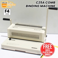 Officom Comb Binding Machine F4 Size Long | Legal with FREE 20pcs PLASTIC RING BINDER