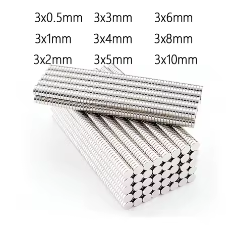 3x0.5 3x1 3x2 3x3 3x4 3x5 3x6 3x8 3x10 mm Strong Round Magnets for Fridge Office Use Refrigerator Ma