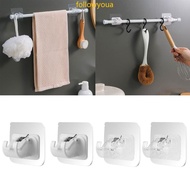 fol 2pcs set Easy Install No Drill Curtain Rod Bracket No Drilling Self Adhesive Curtain Rod Holder Hangers Rod Clips