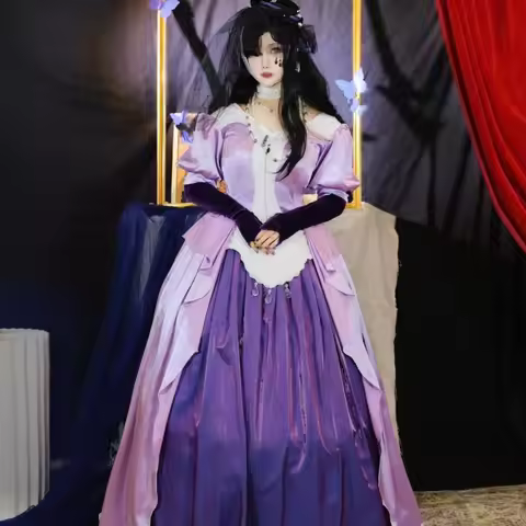 Reverse:1999 Isolde Game Suit Gorgeous Purple Dress Uniform Cosplay Costume Halloween Party Role Pla
