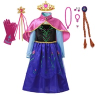 Girl Anna Princess Role Playing Costume Birthday Halloween Party Children's Cosplay Anna Costume