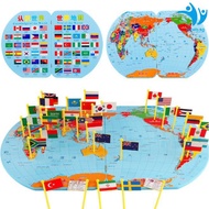 3D Wooden Map World Map national toy Children early Learning toy