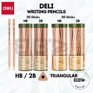Deli HB/2B Pencil 30/50Sticks HB/2B Triangular Pencil School Pencil Non-Toxic HB/2B Pensel Sekolah 2