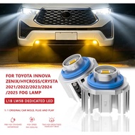 2 Color 2pcs FOR TOYOTA INNOVA ZENIX/HYCROSS/CRYSTA2021/2022/2023/2024/2025 FOG LAMP LED Fog Light L
