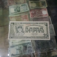 uang kuno 5 rupiah soekarno orida original