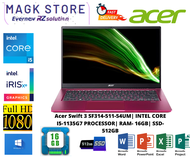 Acer Swift 3 SF314-511-54UM| INTEL CORE I5-1135G7 PROCESSOR| RAM- 16GB| SSD- 512GB | WINDOWS 11 HOME