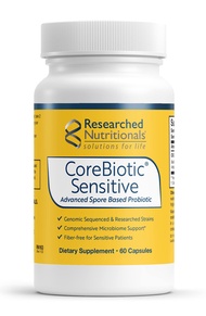 Researched Nutritionals CoreBiotic Sensitive - Vegan Probiotics for Low FODMAP Diet - Spore Based Pr