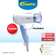 PowerPac Hair Dryer, Travel Hair Dryer, Foldable Hair Dryer (PPH1200)