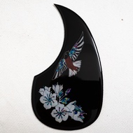 D45 Emperor Bird Acoustic Guitar Pickguard Thick for 41 inch Acoustic Guita (Abalone Inlay / Painted