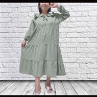 Pungky Midi Dress Uragiri  Long Dress Polos Terbaru Wanita / Baju Lebaran Casual Dress Simple Outfit
