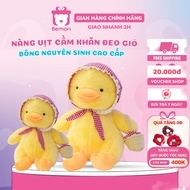 BEMORI Duck Teddy Bear Wearing Scarf Holding Basket High Quality Fluffy Lovely Duck Stuffed Animal D