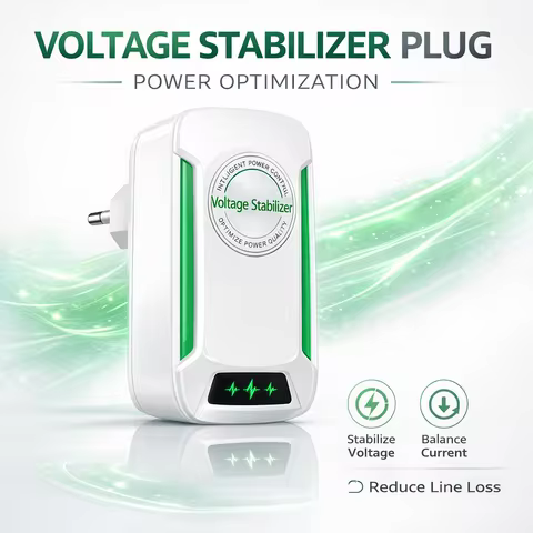 Voltage Stabilizer Plug For Home Power Optimization Device 90-250V Household Electrical Voltage Regu