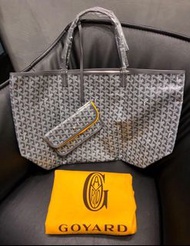 全新真品 GOYARD 高德亞 灰色 GM 大款 SAINT LOUIS. 購物包 媽媽包 托特包 BOOKTOTE