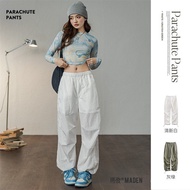 Casual Pants Women's Clothing Maden American Style Women's Hiking White Retro Sports Pants Parachute