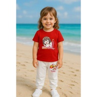 MERAH Children's T-shirt and Jogger Set for Little Independence Day for the Republic of Indonesia 80