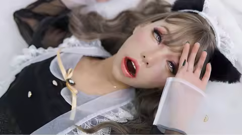 (M08G POPPY)'Dreammask' DMS Crossdress Female Full Head Cosplay Kigurumi Male To Female Open Mouth G