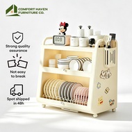 Comfort Haven Furniture Co. Kitchen Dish Drainer Cabinet Rak Dapur Multifunctional Storage Rack