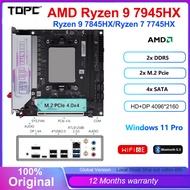 TOPC MINI PC AMD R9 7945HX 7845HX DDR5 5600Mhz NVME SSD WINS 11 WIFI6 BT5.2 Dual 2.5G LAN Desktop