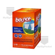 P&G BOUNCE(Made in USA) Fabric Softener Dryer Sheets Outdoor Fresh 160x2 Sheets Jumbo Pack | For was