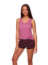 bebe Womens Logo Tank Top and Pajama Shorts Lounge Sleep Set