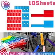 300Pcs Cable Label Sticker Tahan Air Stiker Label Kabel Jaringan Stiker Label Penanda Kabel