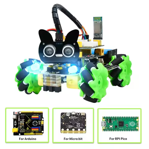 KEYESTUDIO STEM Programmable 4WD Mecanum Smart Robot Car For Arduino Robot&Microbit Robot&Raspberry 