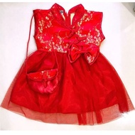 Baby Girl Chinese New Year Cheongsam Dress for Baby Girls Girl 1-3 Years