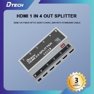 DTECH HDMI Splitter 1 In 4 Out 4K60HZ Audio Video Synchronization Hd Split Screen Device Computer Se