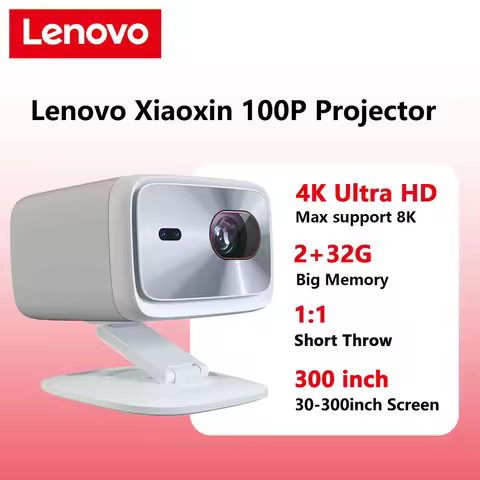 Lenovo 4K Ultra HD Projector 100P Android WIFI6 Auto Focus Outdoor Full HD Video PK lAsEr Projector 