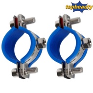 TOPBEAUTY 1Pcs Round Hose Clamp, Fastener Hardware Pipe Fitting Suspension Pipe Holder, Nut Hoop PPR/PVC 20/25/32/40/50/63mm Tube Clip Bracket