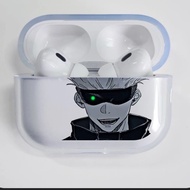 Jujutsu Kaisen Gojo Satoru Earphone Case for Apple Airpods 4 2 3 Pro Transparent Anime AirPods Case